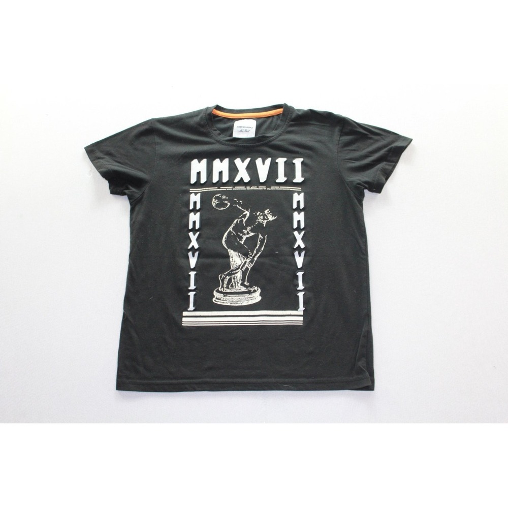 Bushwick Supply T-Shirt Mens Small Black Good MMXVII Graphic Orange Trim